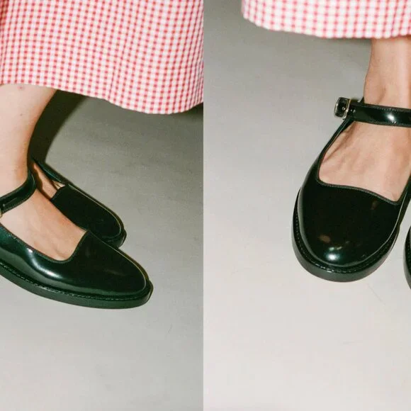 Caron Callahan Welt Mary Jane in Black Polished Leather - Picture 2 of 7